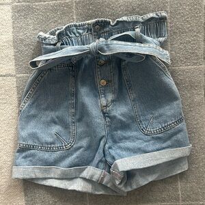 Zara high waisted denim shorts